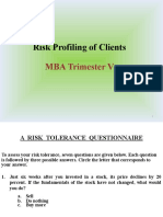 Risk Profiling of Clients: MBA Trimester V