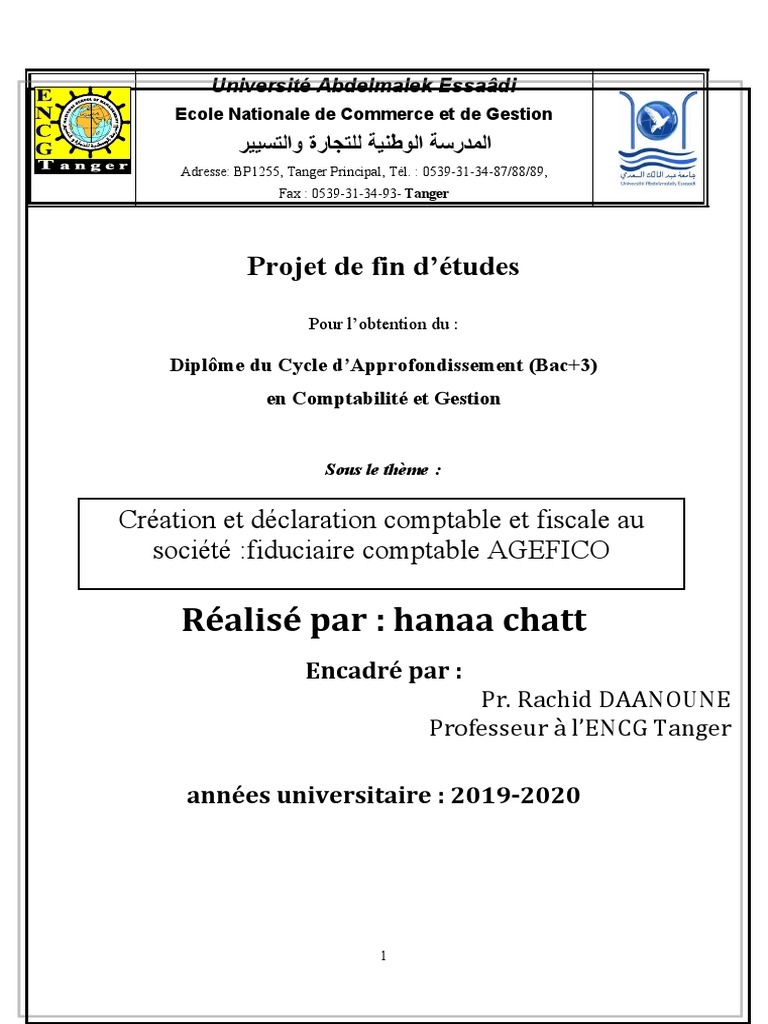 Cahier De Formation 2019 2020 Page De Garde Page de Garde | PDF | Comptabilité et audit | Business