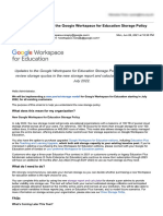 Workspace for Education Storage Policy Reminder