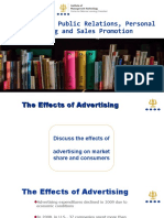 The Effects of Advertising, PR, Personal Selling & Sales Promotion