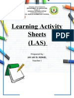 Learning Activity Sheets (LAS) : Jay-Jay B. Roniel