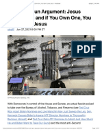 New Anti-Gun Argument: Jesus Hates Guns and If You Own One, You Don't Love Jesus