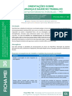 Ficha Mei 36 Atividades de Processamento de Carnes em Frigorificos Acougues Peixarias e Abatedouros de Aves