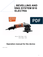 Manual Bevelling and Deburring System B10 Electra: Operation Manual For The Device