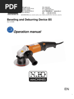 Operation Manual: Beveling and Deburring Device B5