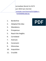 400 Intermediate Words For IELTS