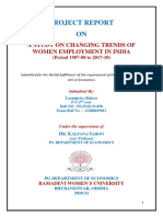 A Study On Changing Trends of Women Employment in India