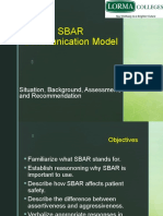 Sbar Communication Model: Situation, Background, Assessment, and Recommendation