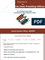 Presiding Officer/Asst Presiding Officer: 41-Dubbak Assembly Constituency Bye Election 2020