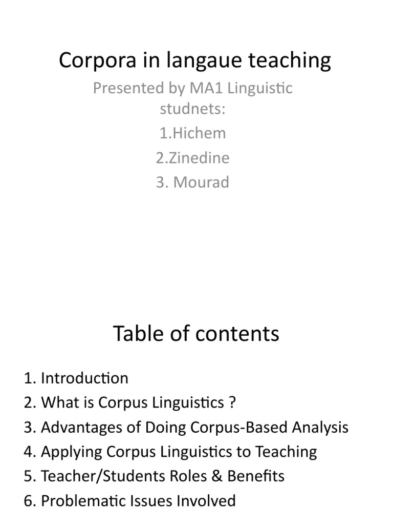 Corpus Linguistics in Language Teaching | PDF | Linguistics | Cognitive ...