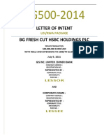 Letter of Intent BG Fresh Cut HSBC Holdings PLC: Loi/Rwa Package