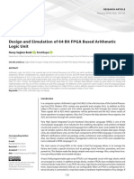 Design and Simulation of 64 Bit FPGA Based Arithmetic Logic Unit