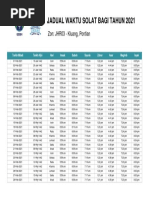 Jadual Waktu Solat Kluang