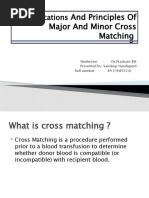 Indications and Principles of Major and Minor Cross Matching