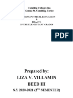 Prepared By: Liza V. Villamin Beed Iii: S.Y 2020-2021 (2 Semester)