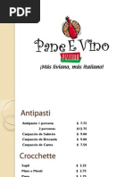 Download Menu Pane e Vino by Pane E Vino SN51432571 doc pdf
