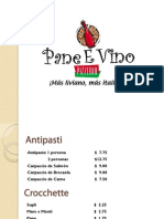 Menu Pane e Vino