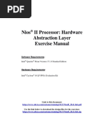 Nios II Processor: Hardware Abstraction Layer Exercise Manual