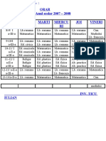 Orarul Cls. I-Iv