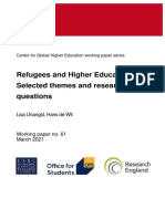 Refugees and Higher Education: Selected Themes and Research Questions