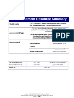 Assessment Resource Summary: Unit Details
