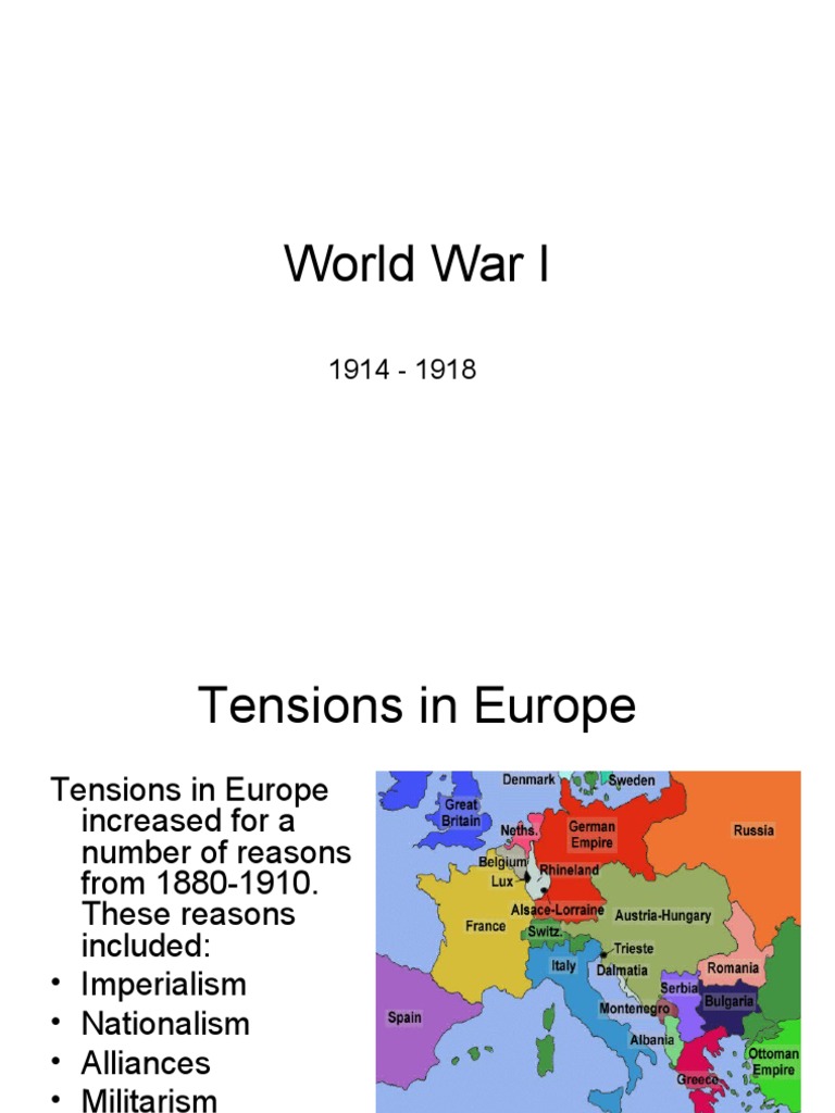 Overview of World War I Causes and Events | PDF | World War I | German ...