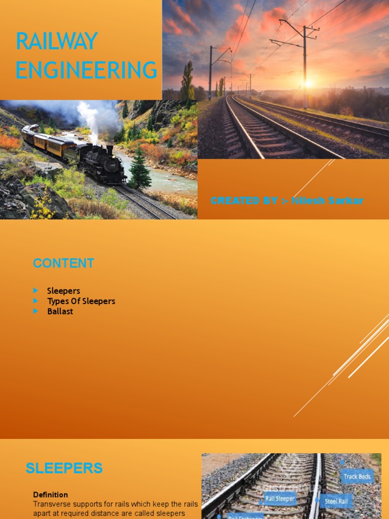 Railway Engineering CREATED BYNilesh Sarkar PDF Track (Rail