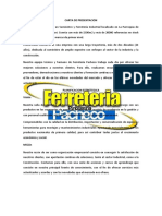 CARTA DE PRESENTACION FERRETERIA PACHECO