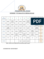 Datesheet PT1 CL III To X Written and Orals 21 22