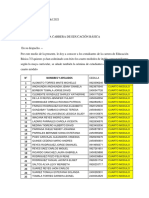 Lista de Modulo