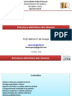 Aula 3 e 4 Estrutura Eletrônica Dos Átomos