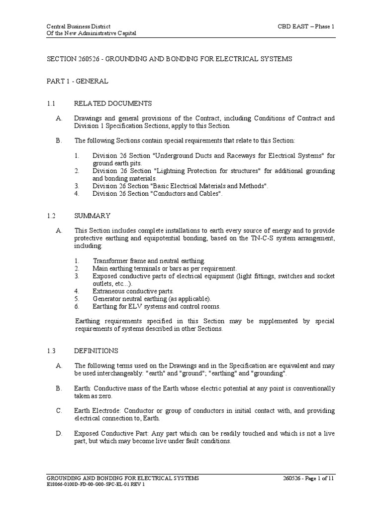 Grounding and Bonding For Electrical Systems-Rev01 | PDF | Electrical ...