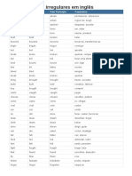 Lista de Verbos Irregulares em Inglês