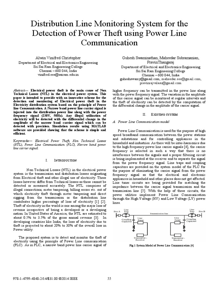 Power Line Communication Technique | PDF | Electrical Network ...