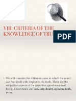 Viii. Criteria of The Knowledge of Truth