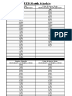 Shuttle Schedule