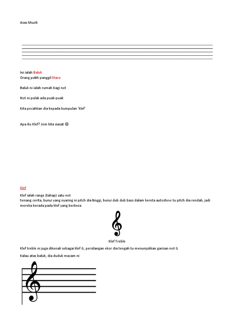 Pengenalan kepada Klef dalam Muzik | PDF | Seni & Disiplin Bahasa