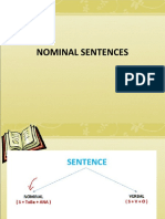 Nominal sentences explained