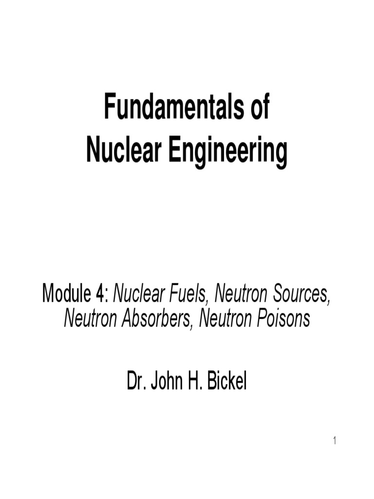 Nuclear Engineering PDF Nuclear Fission Neutron