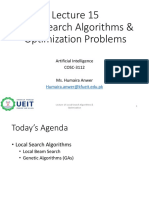 Local Search Algorithms & Optimization Problems: Artificial Intelligence COSC-3112 Ms. Humaira Anwer