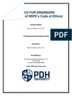 Ethics For Engineers (A Review of NSPE's Code of Ethics) : Course Author