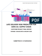 Capstone Project SupplyChain DataCo Supplychain FinalReport