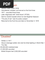 Wilfred Owen's Dsiabled | PDF | Irony | Poetry