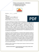 Carta Consulta para Contratar Empresa para Limpieza de Tanque de Agua