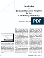 Wttrrfuf.b?: Developing Patient Education Program in The Community Pharmacy