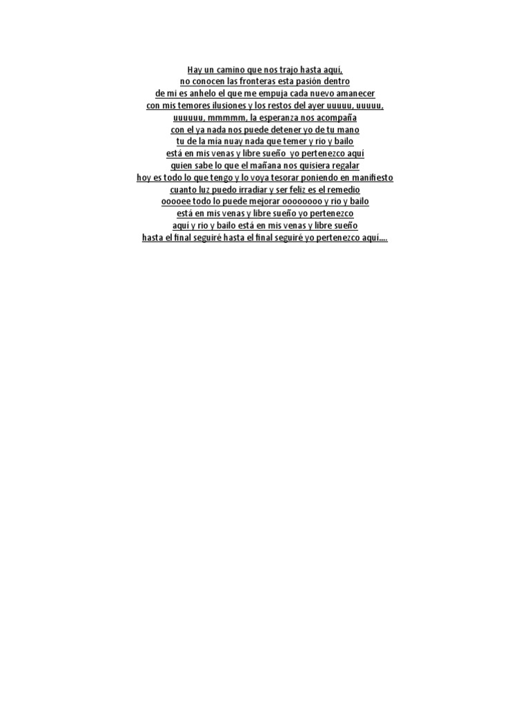 Letra Gaby Moreno, Fronteras | PDF