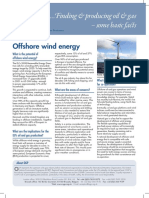 Finding & Producing Oil & Gas - Some Basic Facts: Offshore Wind Energy