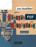 Jean Baudrillard - Simülakrlar ve Simülasyon