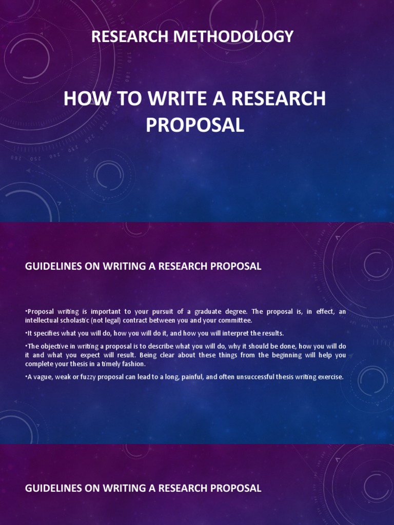 Research Methodology How To Write A Research Proposal PDF