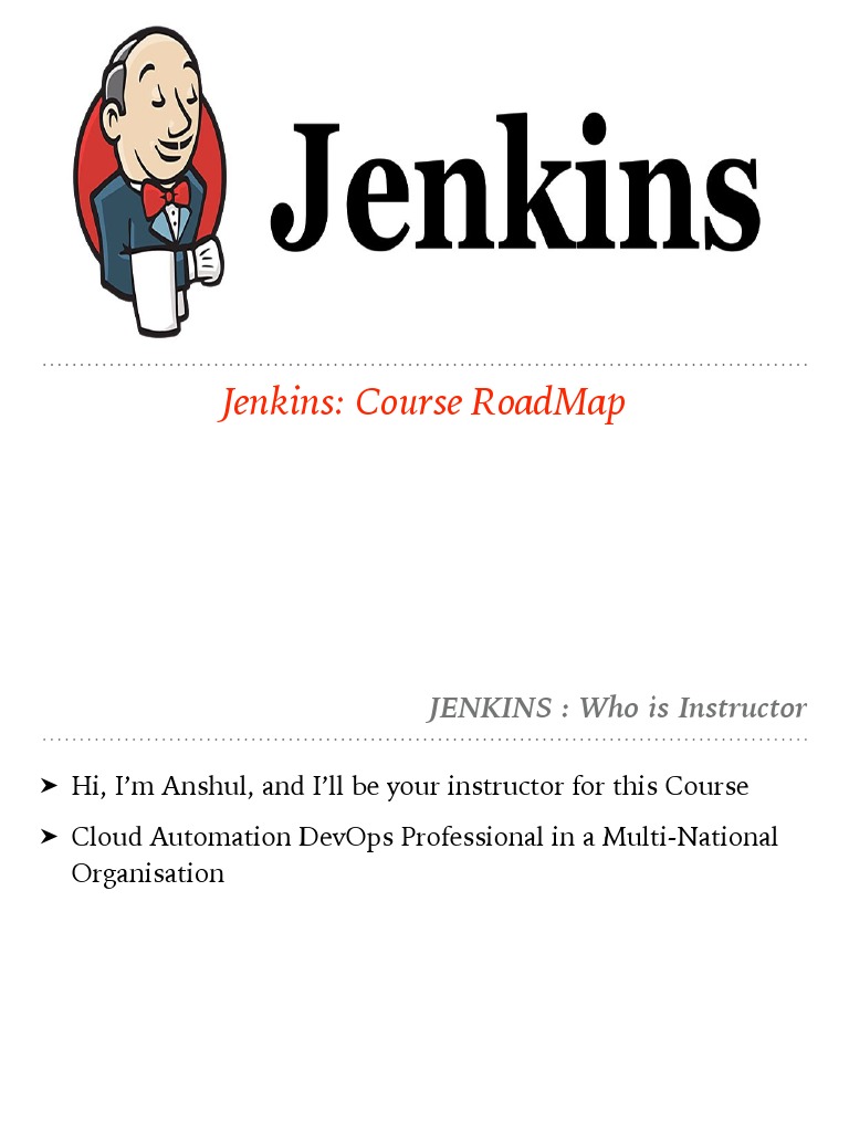 Jenkins Course Roadmap Overview | PDF